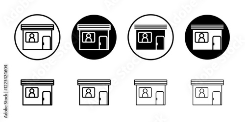 Stay home icon Vector logo set flat