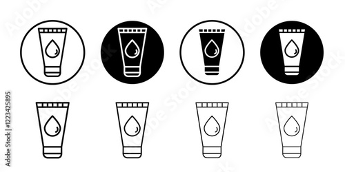 Water-based lubricant icon Vector logo set flat