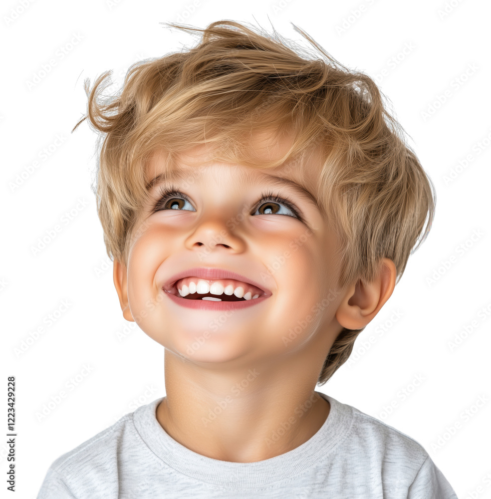 Smiling child with blonde hair and expressive eyes enjoying a joyful moment Smiling child with blonde hair and expressive eyes enjoying a joyful moment