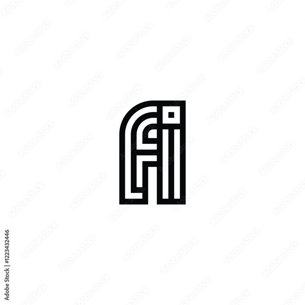 Abstract IF FI Icon Design with a Sleek Appearance Abstract IF FI Icon Design with a Sleek Appearance