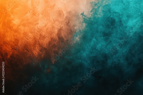  abstract Christmas background with teal and orange