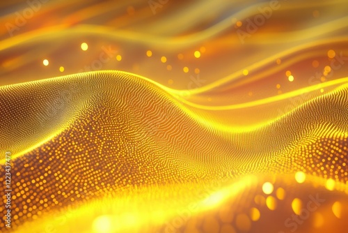 Vibrant Holographic Yellow Abstract Background for Commercial Usage