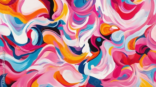 Wallpaper Mural Abstract Colorful Swirling Paint Texture Artwork Torontodigital.ca