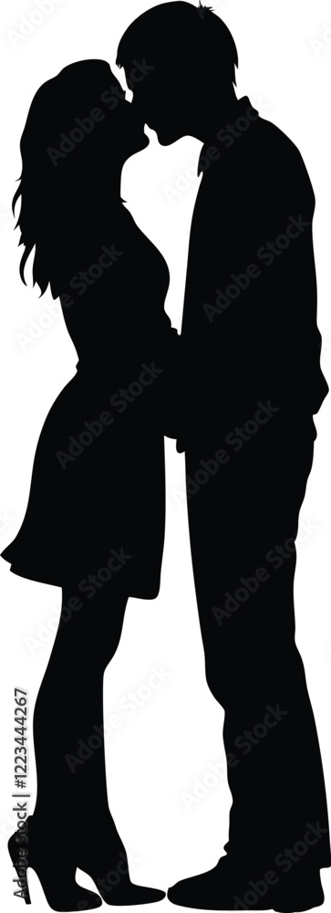 silhouette of a couple, vector, illustration silhouette of a couple, vector, illustration