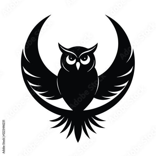 eagle owl vector Illustration
