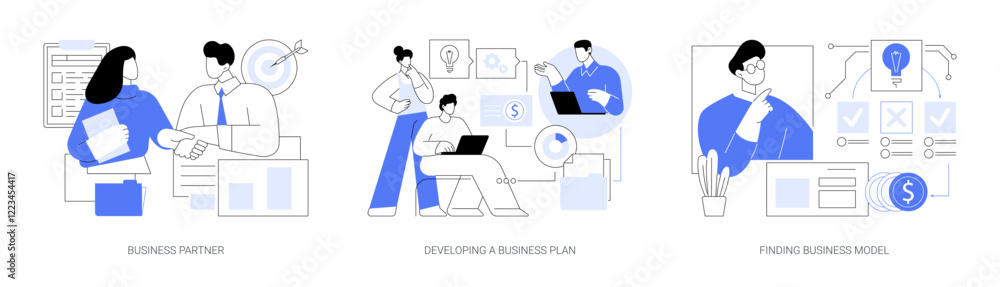 Startup company isolated cartoon vector illustrations se Startup company isolated cartoon vector illustrations se