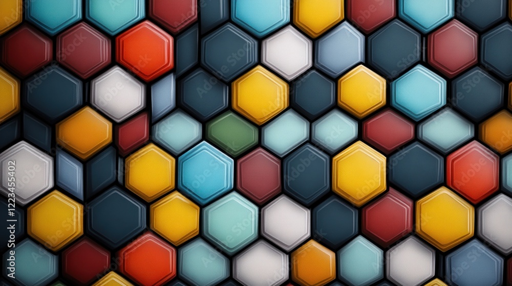 Colorful Hexagon Pattern Abstract Design Colorful Hexagon Pattern Abstract Design