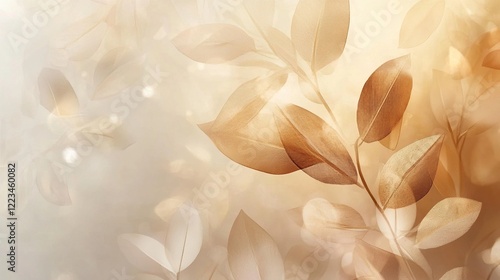 Delicate Brown Leaves Abstract Nature Design