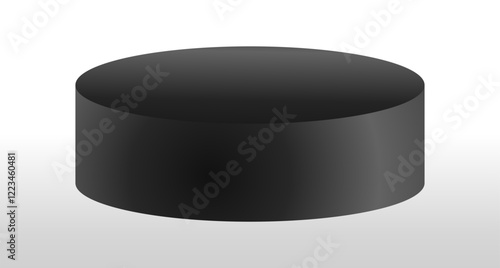 Black podium circle 3d Empty stage, product platform background, Vector illustration