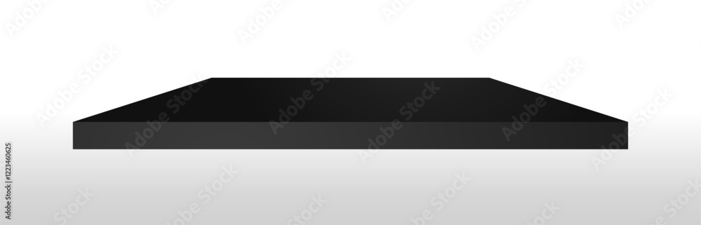 Fototapeta premium Black podium square 3d Empty stage, product platform background, Vector illustration