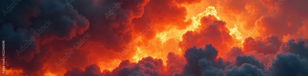 Scorching heat emanating from a cloud of fire, fire, vapor Scorching heat emanating from a cloud of fire, fire, vapor