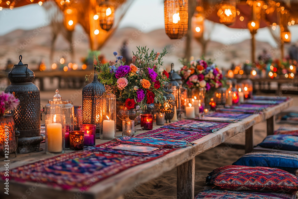 A place for romantic weeding event celebration created with generative AI image A place for romantic weeding event celebration created with generative AI image
