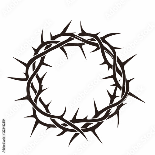 Crown of thorns image vector illustration (4)