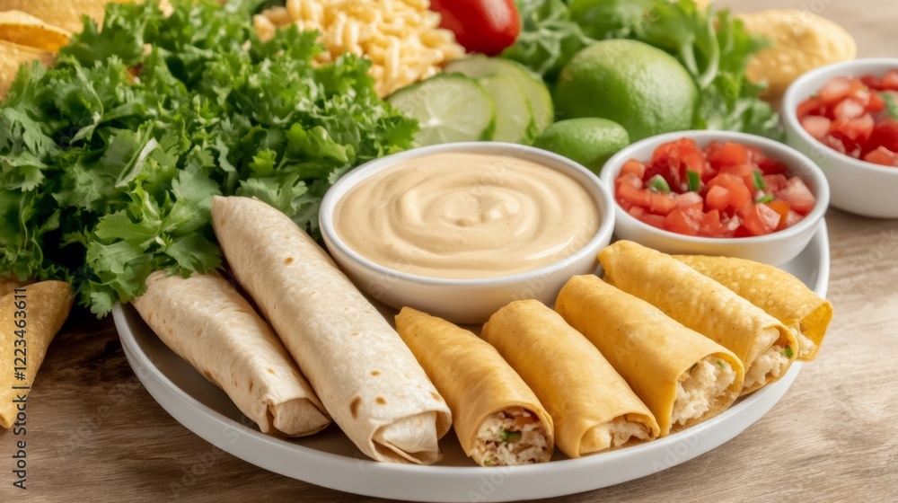 Elegant Traditional Mexican food spread featuring enchiladas tamales and churros on a vibrant table with Cinco de Mayo decorations like maracas and sombreros Elegant Traditional Mexican food spread featuring enchiladas tamales and churros on a vibrant table with Cinco de Mayo decorations like maracas and sombreros