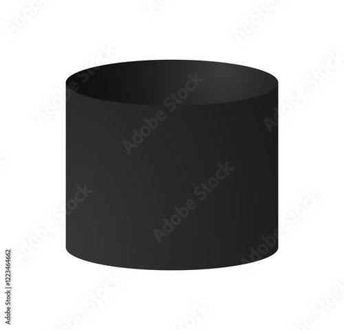 Black podium circle 3d Empty stage, product platform background, Vector illustration