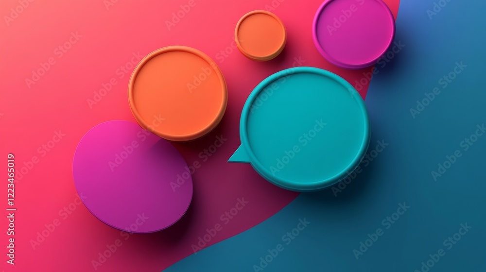 3d chat speech for message box or comment vector icon. Text dialog bubble label template illustration. Circle and square communication social dialogue banner frame or blank web notification symbol 3d chat speech for message box or comment vector icon. Text dialog bubble label template illustration. Circle and square communication social dialogue banner frame or blank web notification symbol