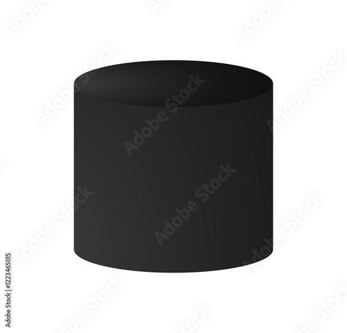 Black podium circle 3d Empty stage, product platform background, Vector illustration