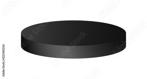 Black podium circle 3d Empty stage, product platform background, Vector illustration