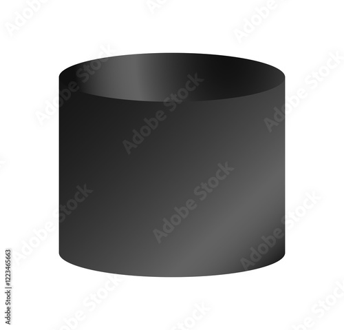 Black podium circle 3d Empty stage, product platform background, Vector illustration
