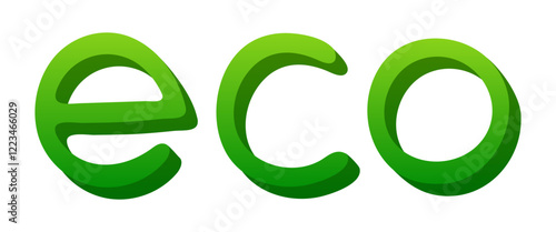 ECO logo. Vector clipart isolated on white background.