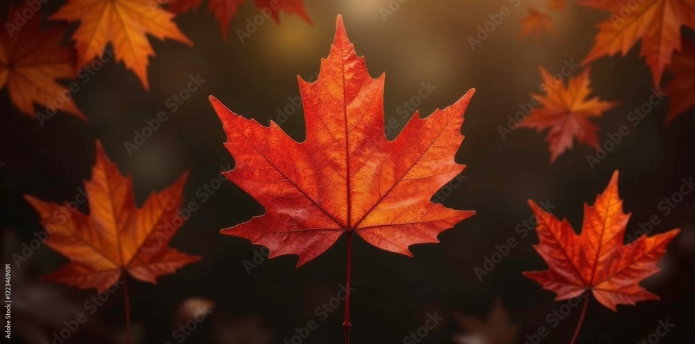 Sepia toned maples leaf isolated on dark brown, maples, autumn, fall Sepia toned maples leaf isolated on dark brown, maples, autumn, fall