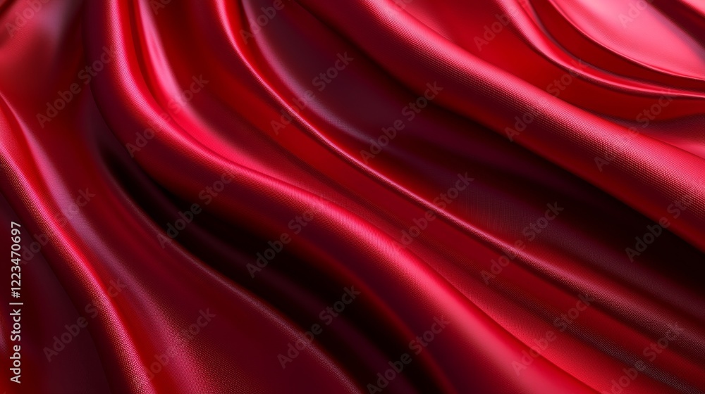 Fototapeta premium A red fabric with a wave pattern