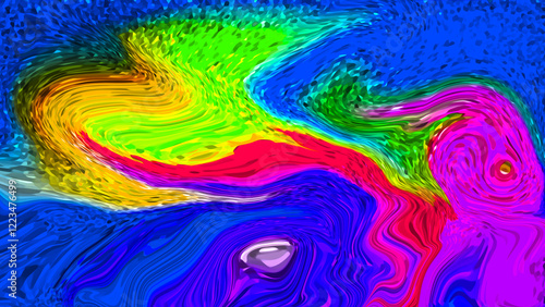 abstract colorful Aurora background with Color drops Art Background