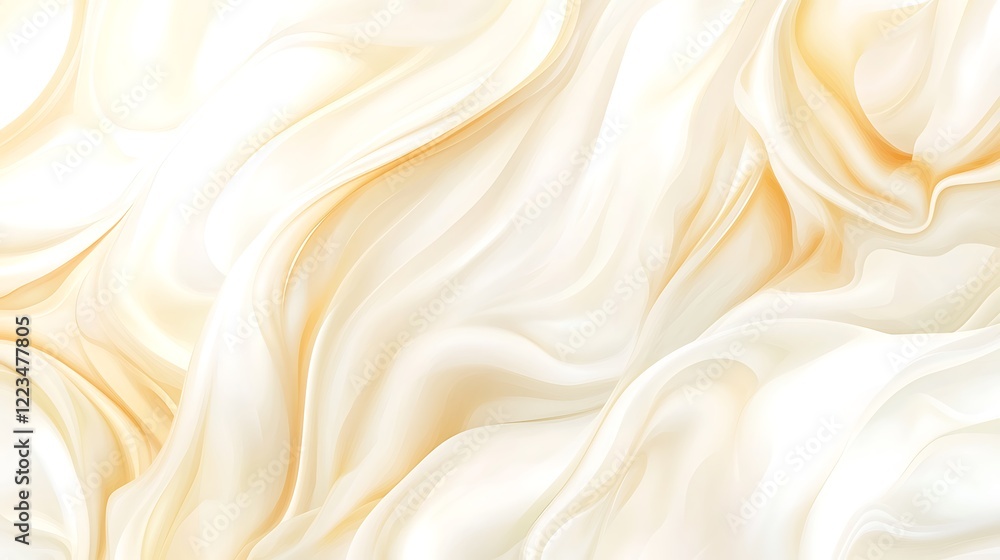 Obraz premium Creamy White Silk Draped Abstract Background