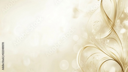 Elegant Golden Swirls Abstract Background Design