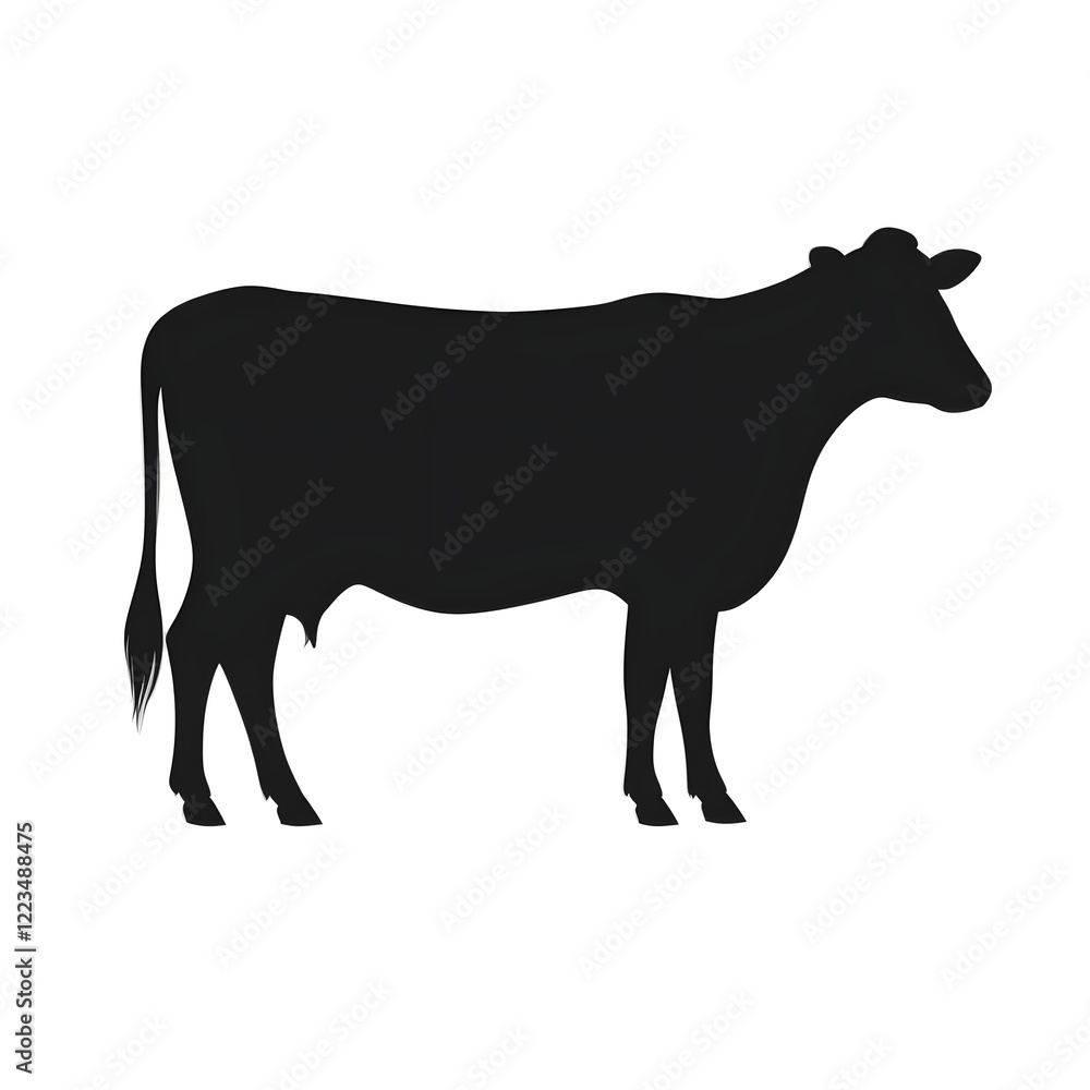 Fototapeta premium silhouette of a cow