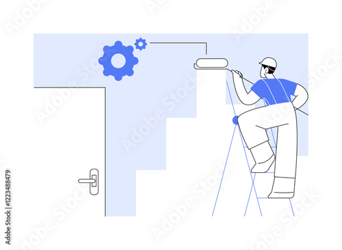 Professional painter isolated cartoon vector illustrations.