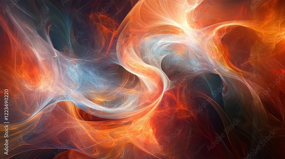 Fototapeta premium Abstract vector colorful background with transparent smoke