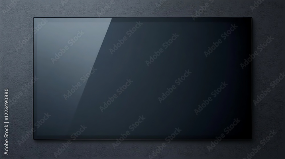 Dark Screen Display on Textured Dark Background Dark Screen Display on Textured Dark Background