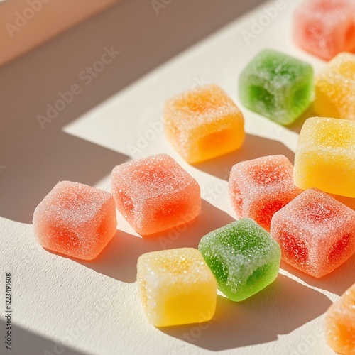Colorful Sugar-Coated Gummy Candies
