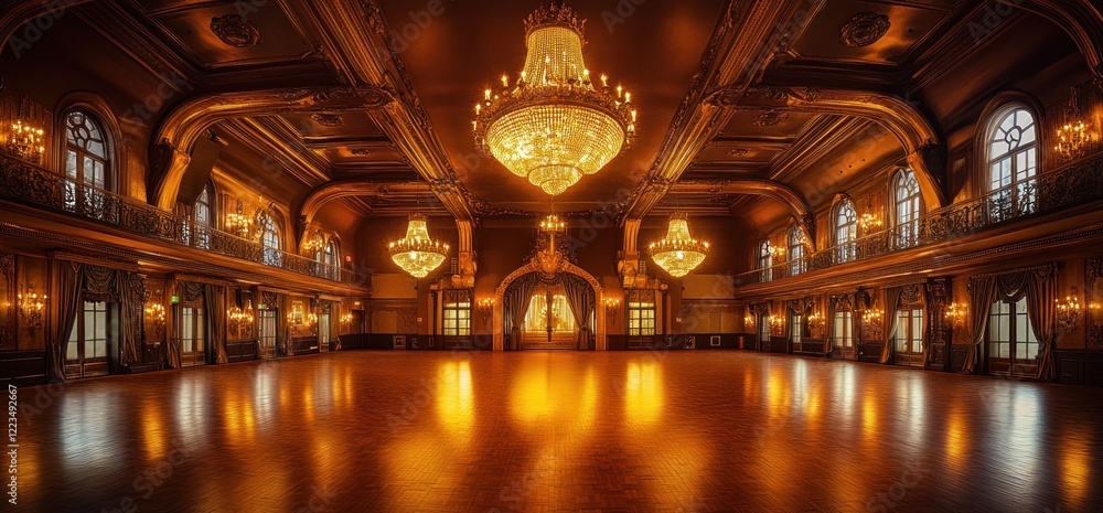 Obraz premium Grand Ballroom: Opulence and Elegance in a Gilded Age Palace