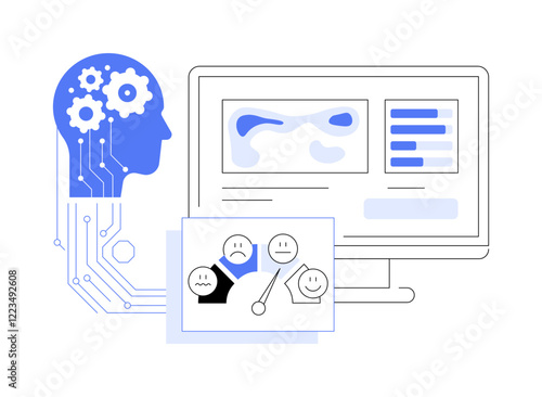 AI-Driven Customer Sentiment Heatmaps abstract concept vector illustration.