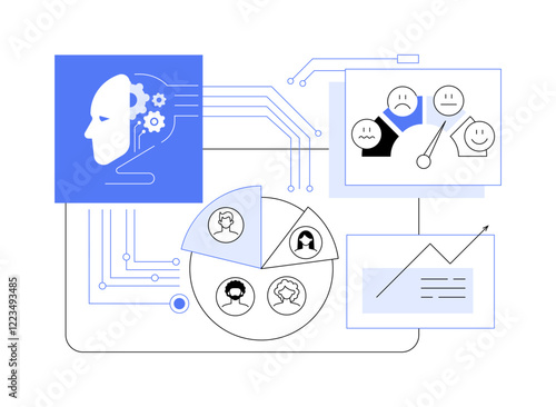 AI-Driven Service Recovery abstract concept vector illustration.