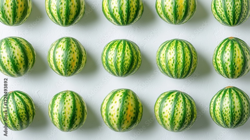 Green Striped Melons Pattern