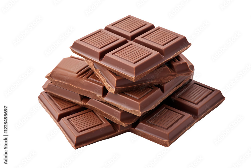Chocolate isolated on transparent background Chocolate isolated on transparent background