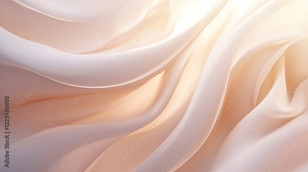 Elegant Draped Fabric Soft Peach Tones Background Elegant Draped Fabric Soft Peach Tones Background