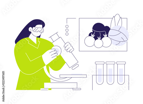 Chemical food hazards abstract concept vector illustration.