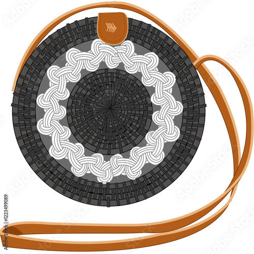 Round Rattan Bali Bag