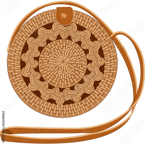 Round Rattan Bali Bag