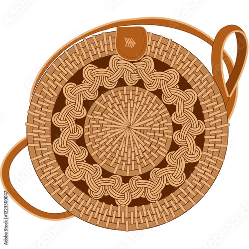 Round Rattan Bali Bag