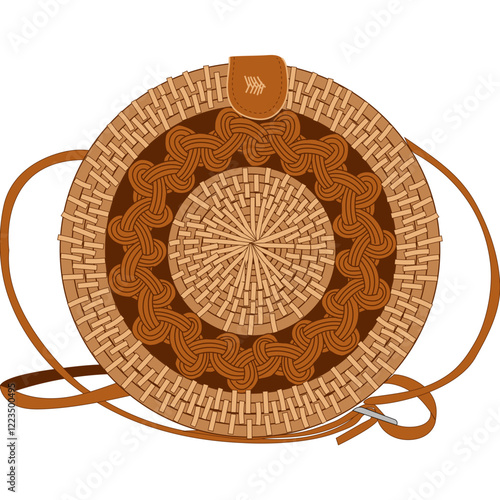 Round Rattan Bali Bag