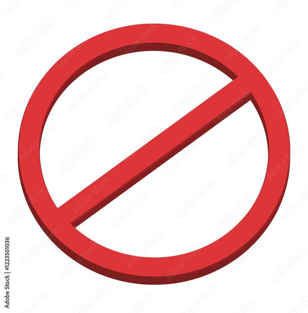 3d render of a sign not allowed 3d render of a sign not allowed