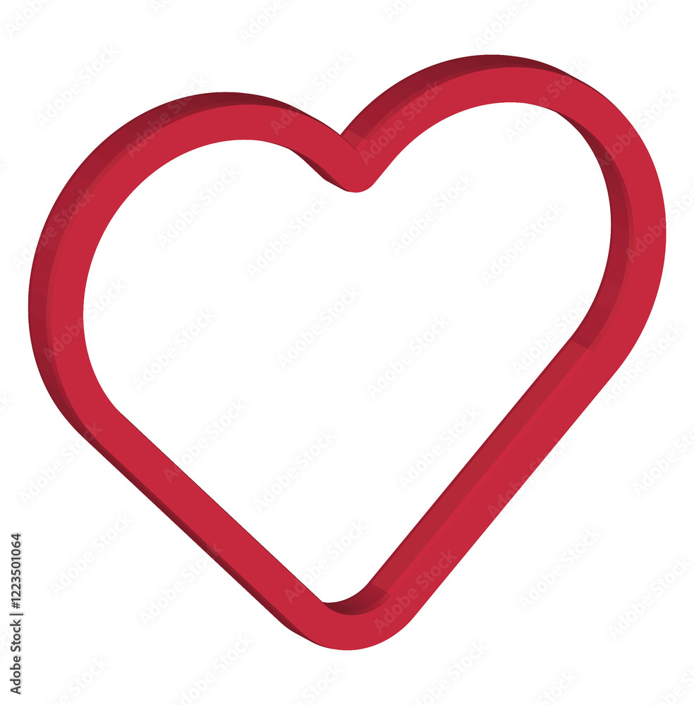 red heart 3d symbol, valentine's day red heart 3d symbol, valentine's day