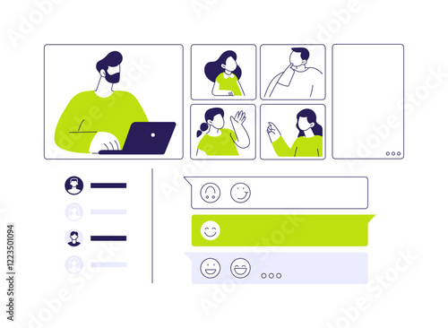 Comment on work abstract concept vector illustration.