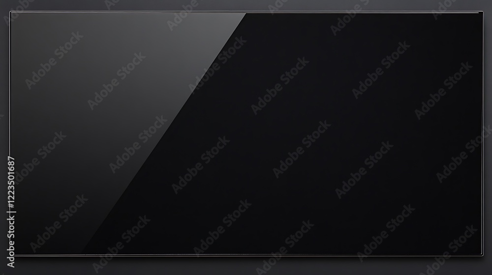 Black Screen Television Display Showing Minimalist Design Black Screen Television Display Showing Minimalist Design