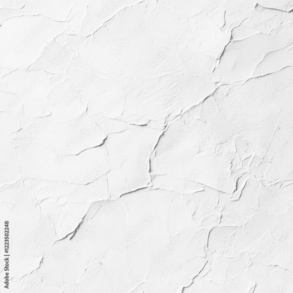 Naklejka premium Cracked white paint texture background, studio shot